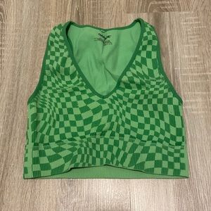 garage green checkered stella top
